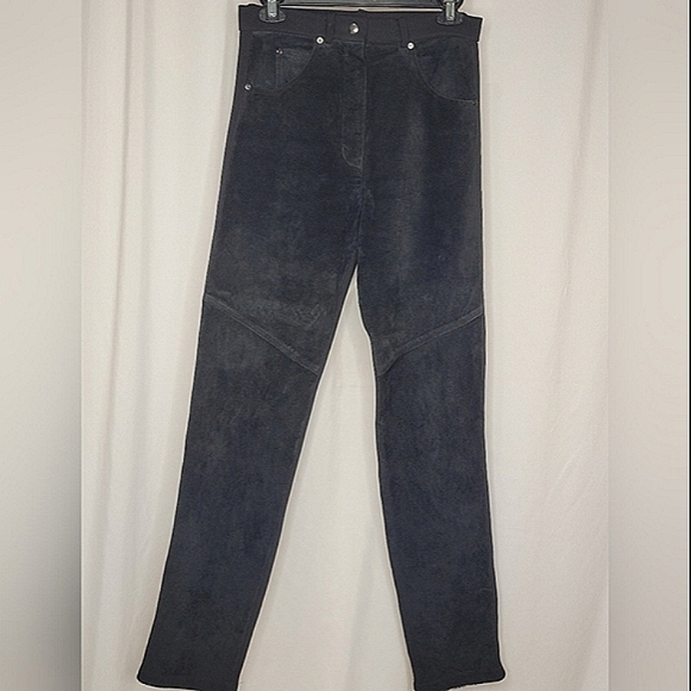 Morris Kaye & Sons Vintage Suede Leather and Spandex Skinny Pants - Size M